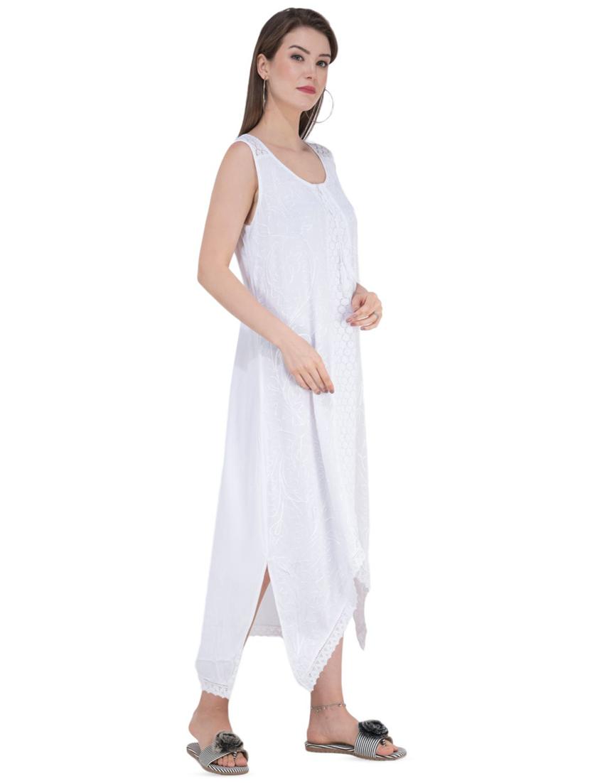 tie knot embroidered a-line dress - 16764707 - Zoom Image - 2