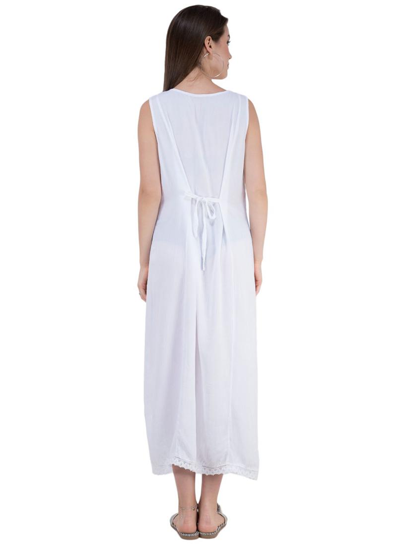 tie knot embroidered a-line dress - 16764707 - Zoom Image - 3
