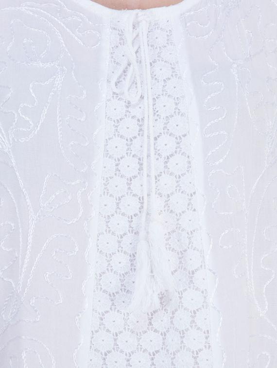 tie knot embroidered a-line dress - 16764707 - Zoom Image - 4