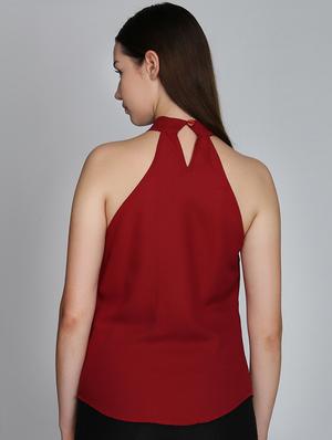tie up neck solid top - 16764727 - Standard Image - 3