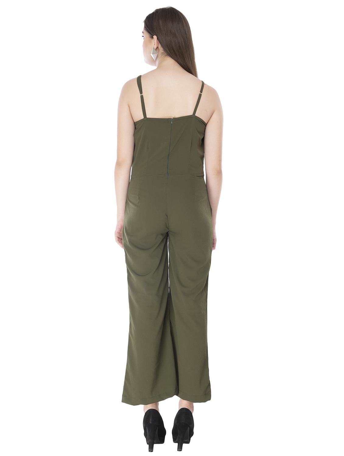 cami neck pocket detail full leg jumpsuit - 16765208 - Zoom Image - 3