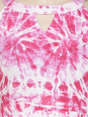 cold shoulder tie and dye maxi dress - 16765240 - Standard Image - 4