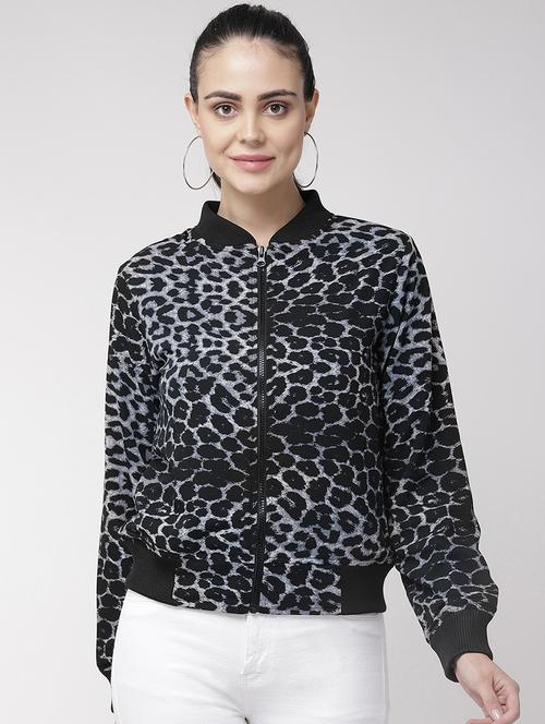 long sleeved animal print jacket - 16765258 - Standard Image - 1