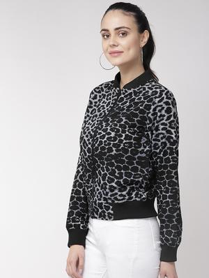 long sleeved animal print jacket - 16765258 - Standard Image - 2