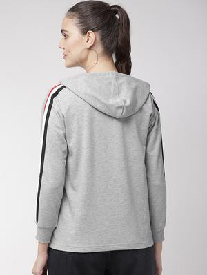 long sleeved side tapping hooded sweatshirt - 16765277 - Standard Image - 3
