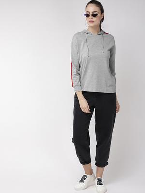 long sleeved side tapping hooded sweatshirt - 16765277 - Standard Image - 4