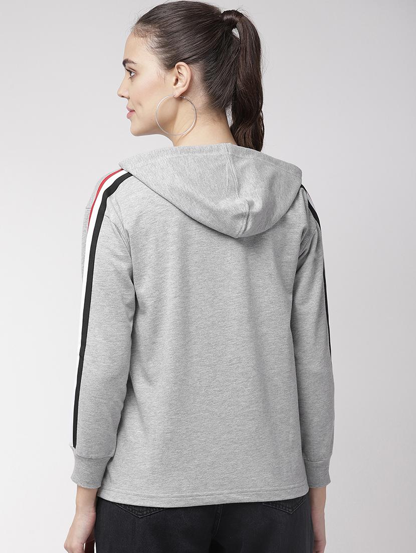 long sleeved side tapping hooded sweatshirt - 16765277 - Zoom Image - 3