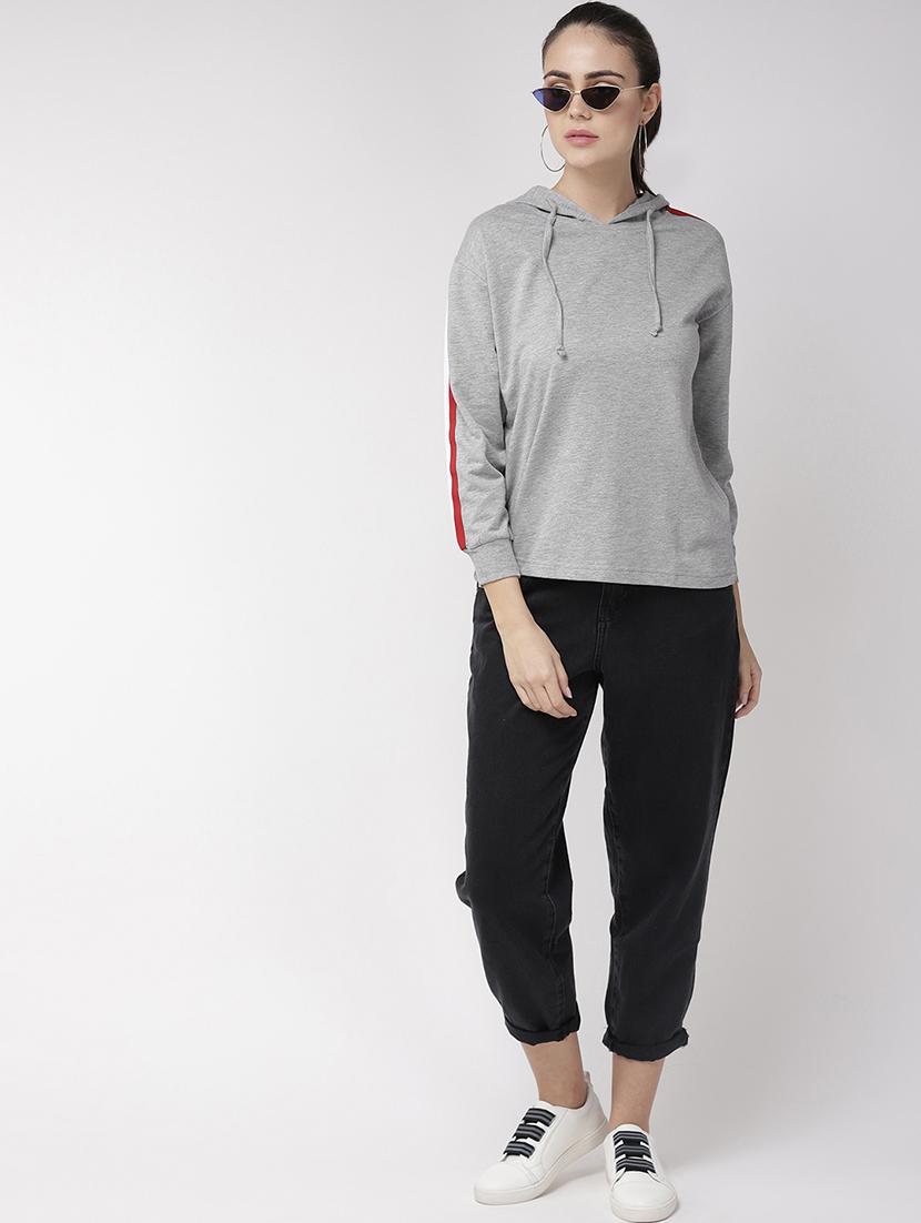 long sleeved side tapping hooded sweatshirt - 16765277 - Zoom Image - 4