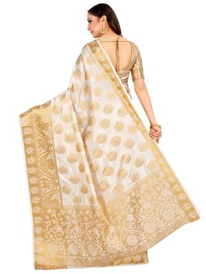 self design kanjivaram saree with blouse - 16765346 - Standard Image - 2