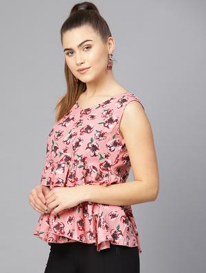 v-neck layered floral top - 16765470 - Standard Image - 2