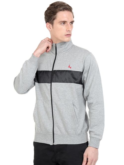 grey taped sweatshirt - 16765650 - Standard Image - 1