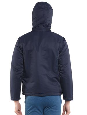 blue solid casual jacket - 16765799 - Standard Image - 3