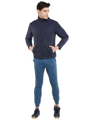 blue solid casual jacket - 16765799 - Standard Image - 4