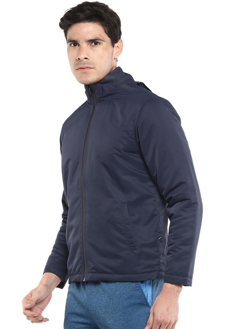 blue solid casual jacket - 16765799 - Zoom Image - 2