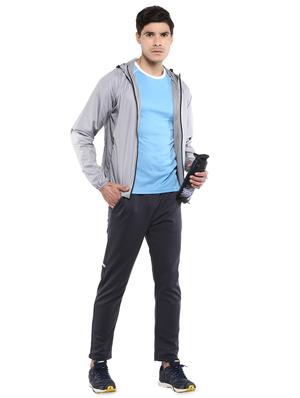 grey color block casual jacket - 16765801 - Standard Image - 4