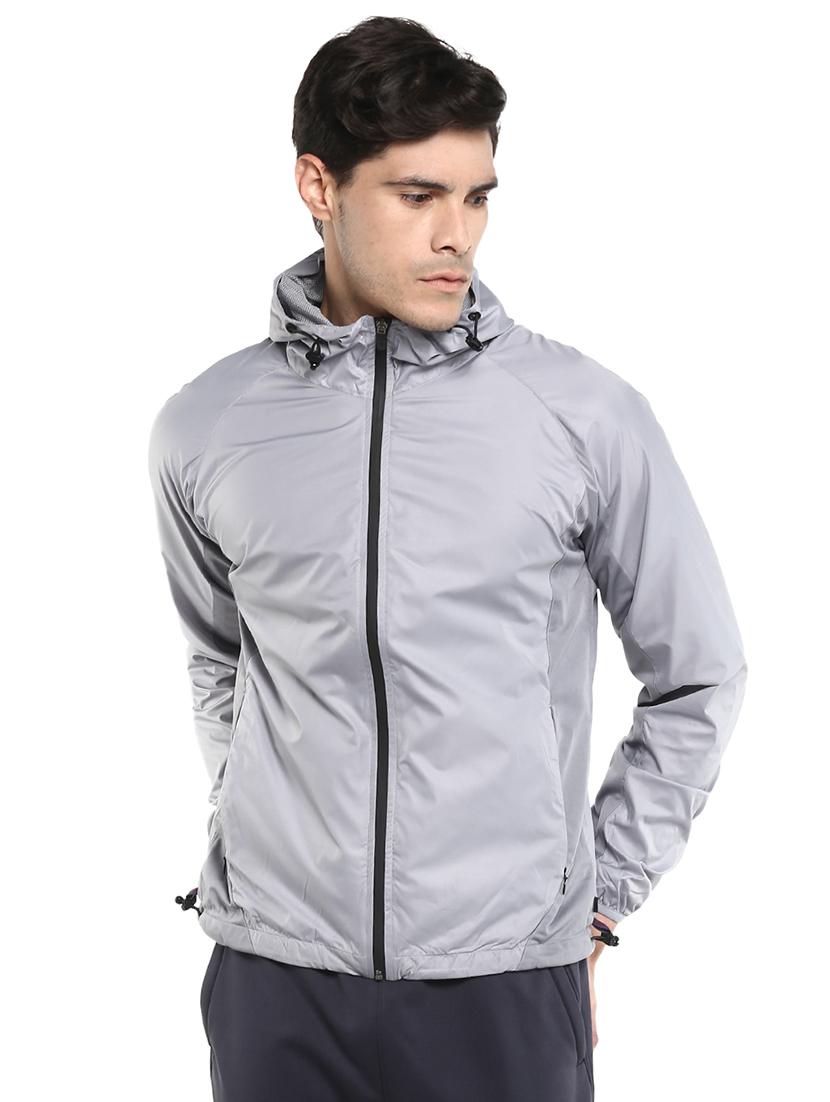 grey color block casual jacket - 16765801 - Zoom Image - 1