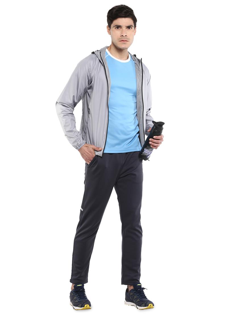 grey color block casual jacket - 16765801 - Zoom Image - 4