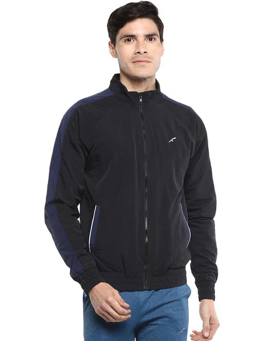 black solid casual jacket - 16765802 - Standard Image - 1