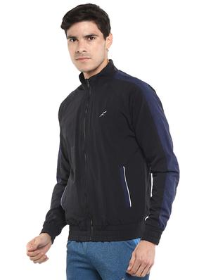 black solid casual jacket - 16765802 - Standard Image - 2