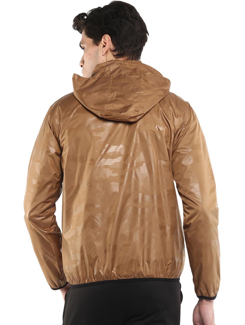 brown camouflage print casual jacket - 16765803 - Zoom Image - 3