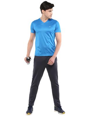 blue solid ankle length track pant - 16765822 - Standard Image - 4