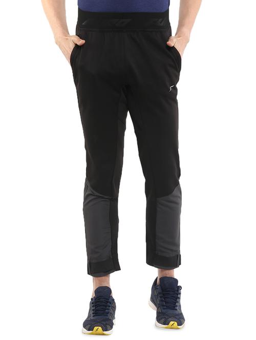 black color block ankle length track pant - 16765823 - Standard Image - 1