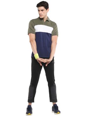 black color block ankle length track pant - 16765823 - Standard Image - 4