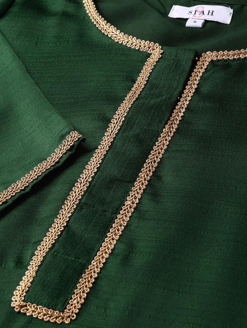 solid straight kurta pant set - 16765947 - Zoom Image - 4