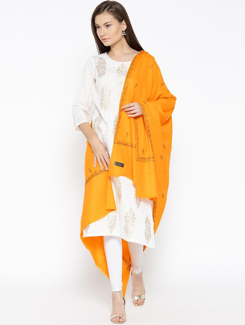 embroidered wool jamavar shawl - 16766224 - Zoom Image - 1