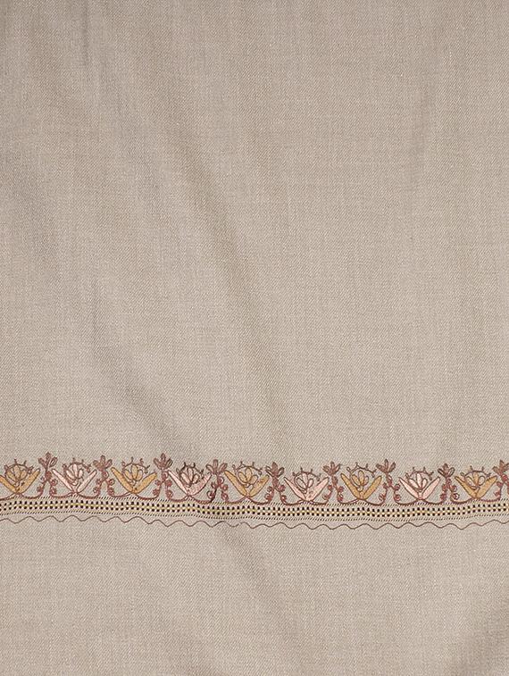 solid wool jamavar shawl - 16766236 - Zoom Image - 2