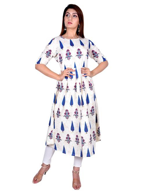 floral a-line kurta - 16766573 - Very Small Image - 1