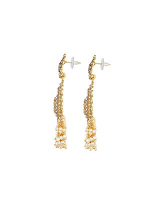 gold brass jhumka earring - 16767260 - Standard Image - 2