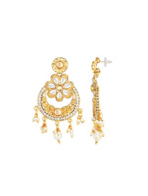 gold brass chandballi earring - 16767269 - Standard Image - 3