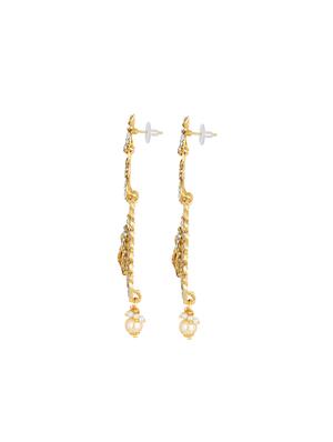 gold brass chandellier earring - 16767274 - Standard Image - 2