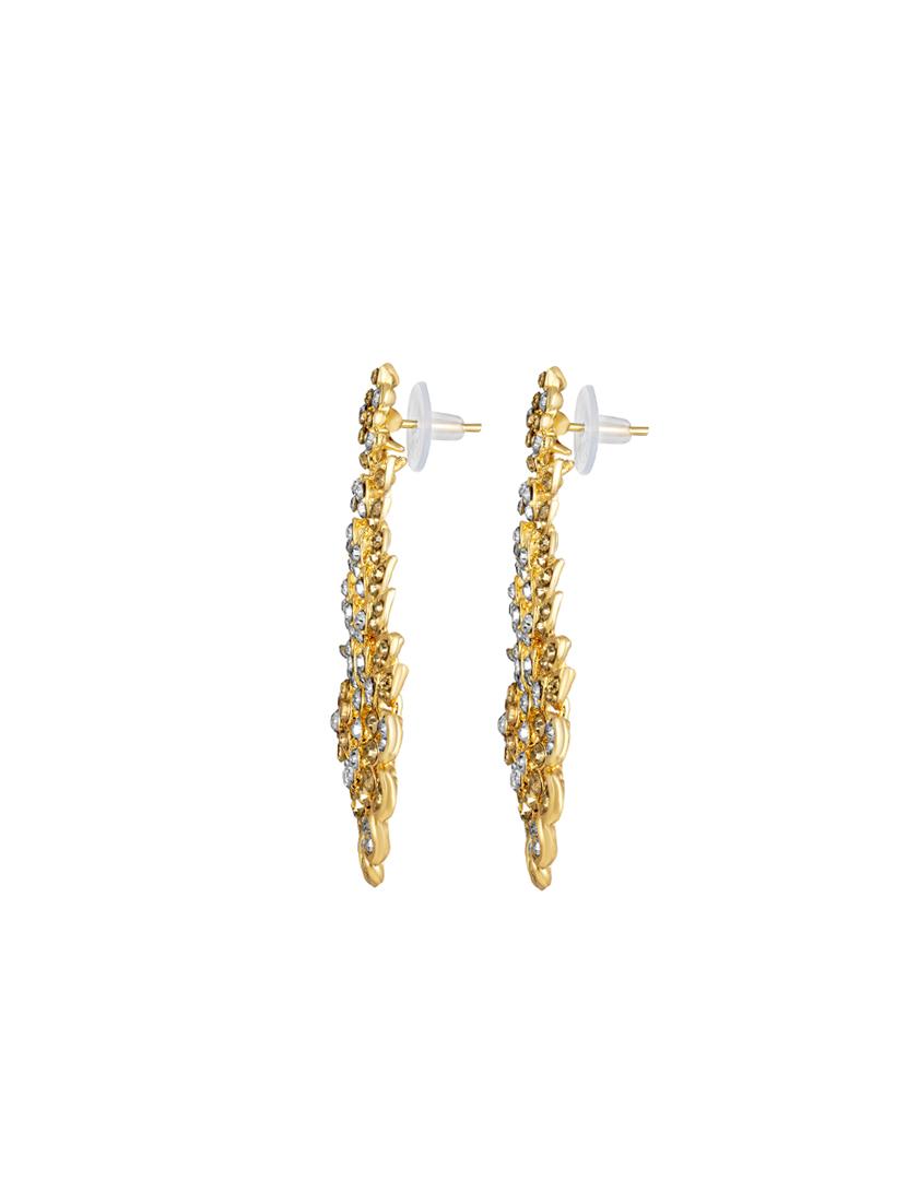 gold brass drop earring - 16767278 - Zoom Image - 3