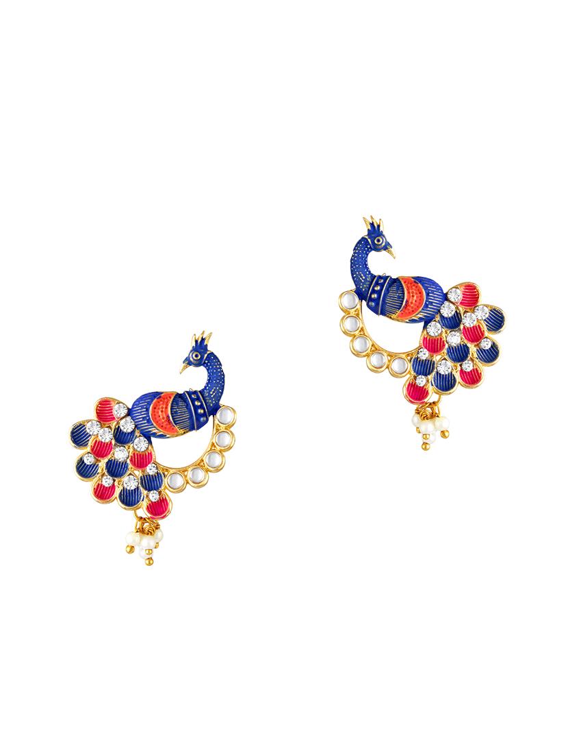multi colored brass drop earring - 16767286 - Zoom Image - 1