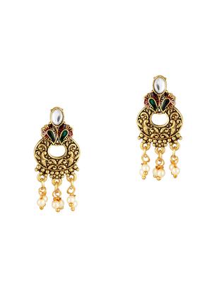 gold brass short necklace - 16767295 - Standard Image - 4