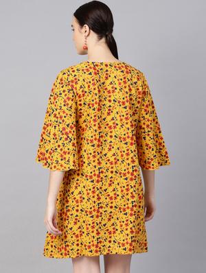 v-neck floral shift dress - 16767305 - Standard Image - 3