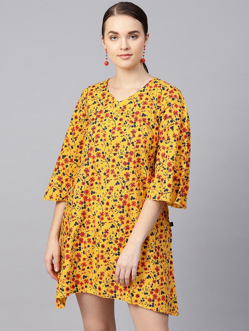 v-neck floral shift dress - 16767305 - Zoom Image - 1
