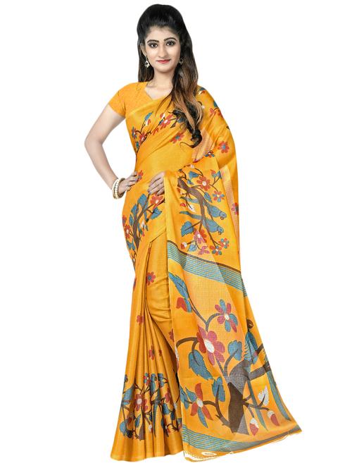floral mysore silk saree with blouse - 16767428 - Standard Image - 1