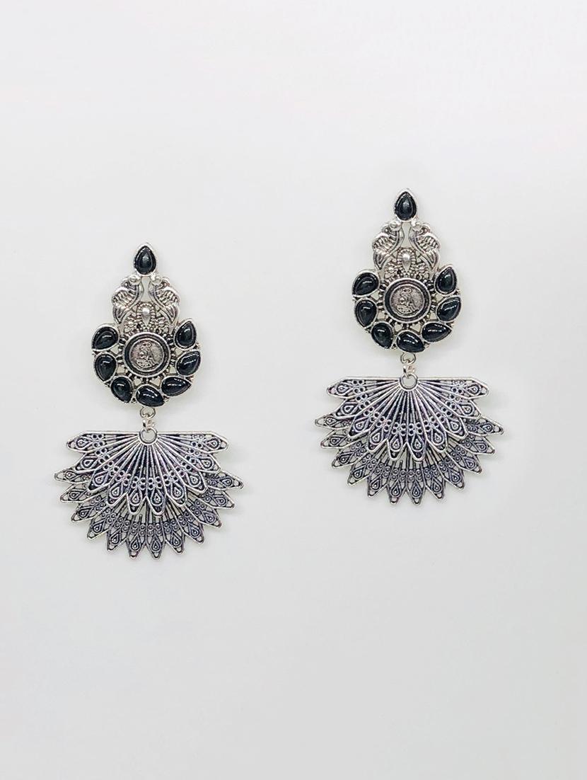 black metal jhumka earring - 16767511 - Zoom Image - 1