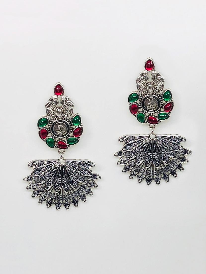 multi colored metal jhumka earring - 16767514 - Zoom Image - 1