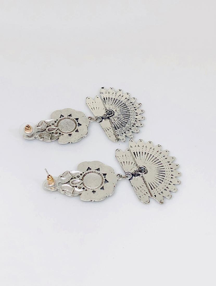 multi colored metal jhumka earring - 16767514 - Zoom Image - 2