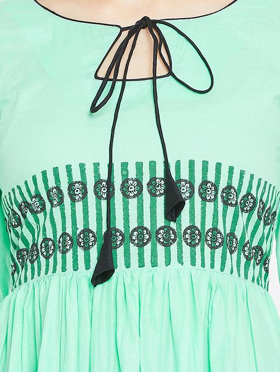 printed flared kurta - 16767532 - Zoom Image - 4