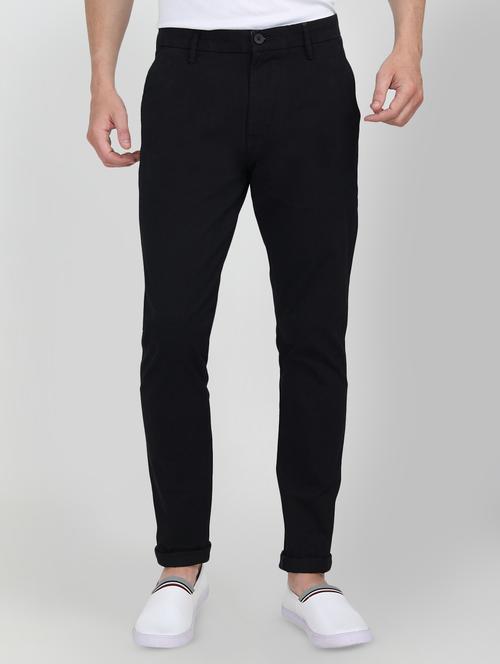 black solid chinos - 16767673 - Standard Image - 1