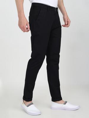 black solid chinos - 16767673 - Standard Image - 2