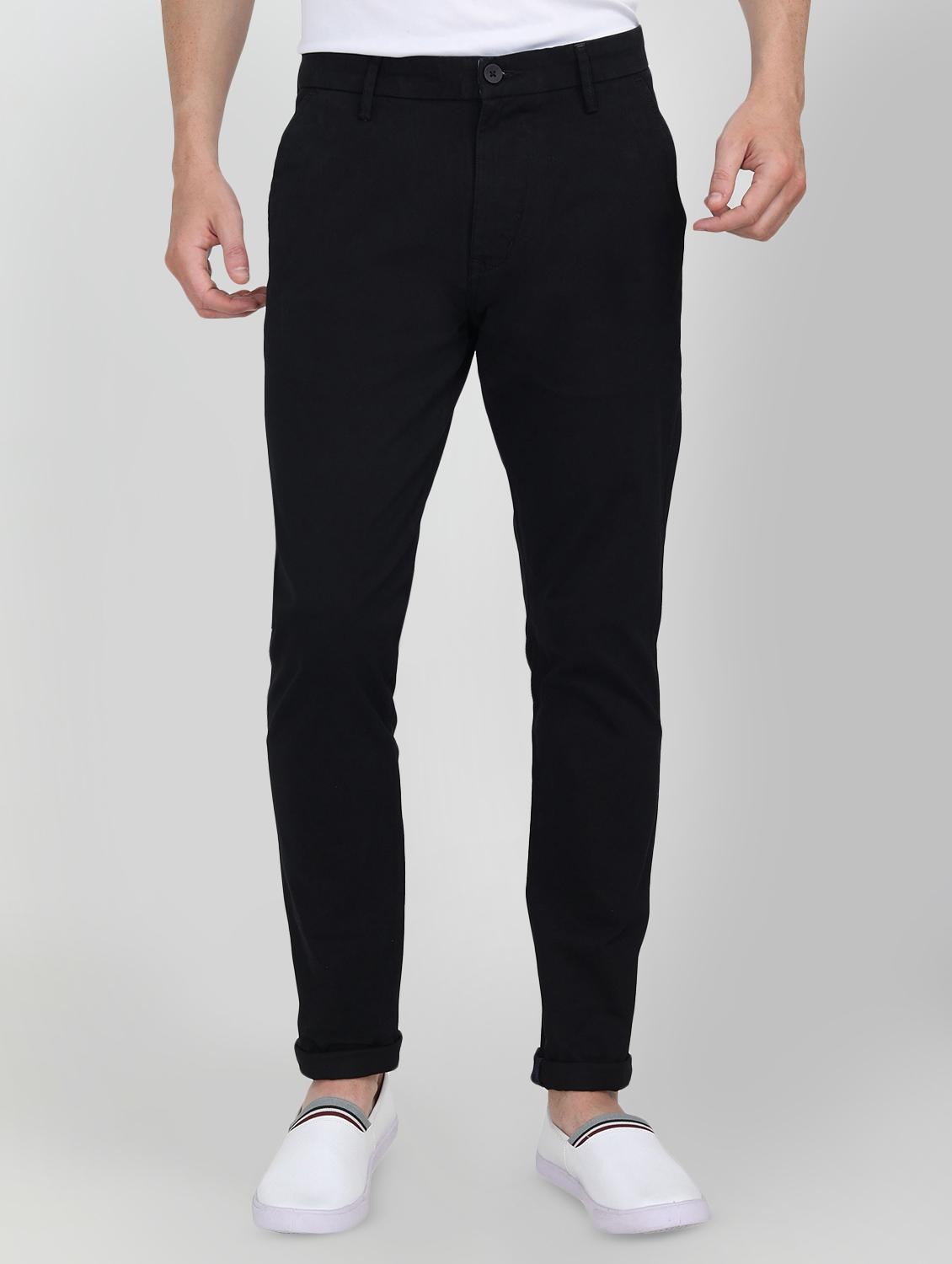 black solid chinos - 16767673 - Zoom Image - 1