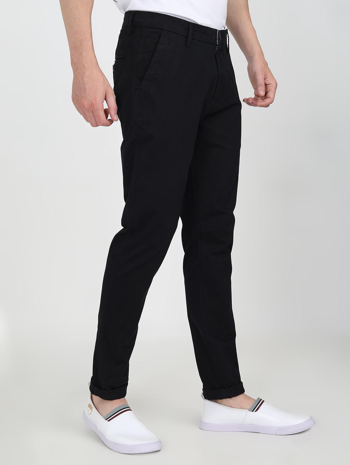 black solid chinos - 16767673 - Zoom Image - 2
