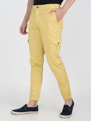 beige solid joggers - 16767679 - Standard Image - 2