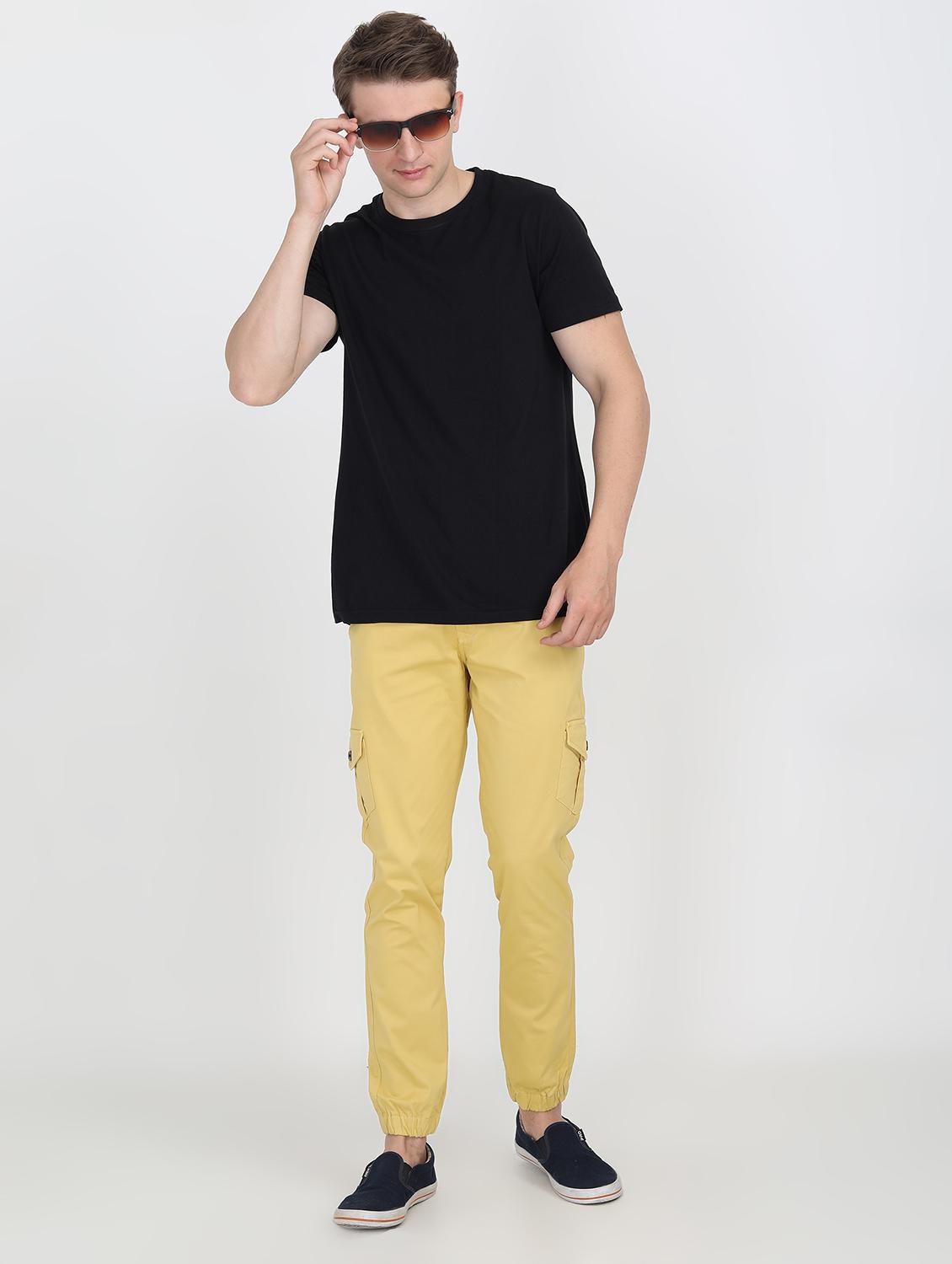 beige solid joggers - 16767679 - Zoom Image - 4